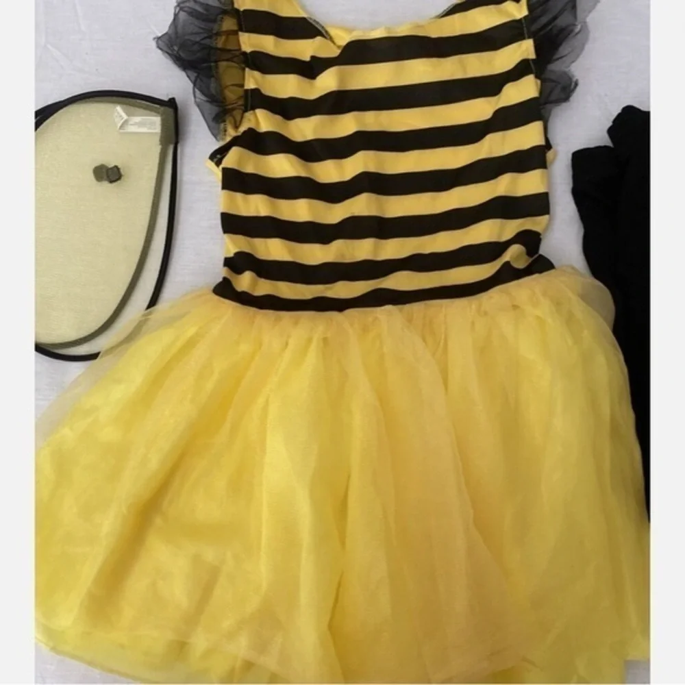 2 pcs Bumble Bee Costume for Kids gloves, tights headband wings bumblebee